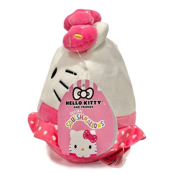 SQUISHMALLOWS 8" Hello Kitty & Friends Love Squad Hello Kitty Pink Heart Dress - Picture 2 of 8